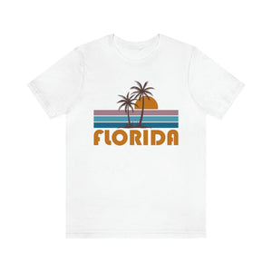 Hey Mountains - Florida T-Shirt - Retro Palm Tree Large