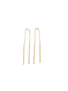 CLP Jewelry - Mixed Metal Threader Earrings