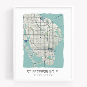 Sparks House Co. - St. Petersburg Florida Map - 8 x 10