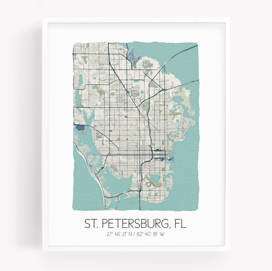 Sparks House Co. - St. Petersburg Florida Map - 11 x 14