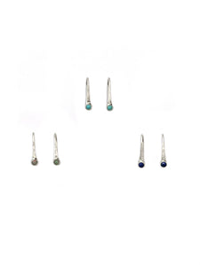 Turquoise pushpin earrings