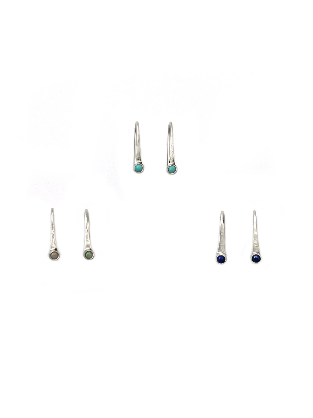 Turquoise pushpin earrings